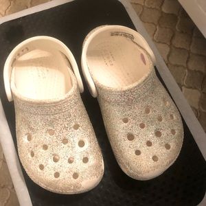 Toddler girl glitter Crocs